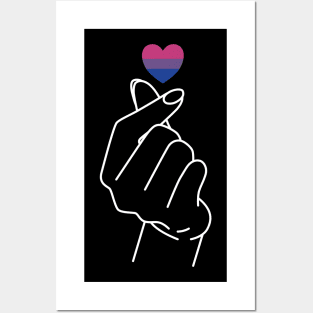 Bisexual Pride Flag Korean Love Sign Posters and Art